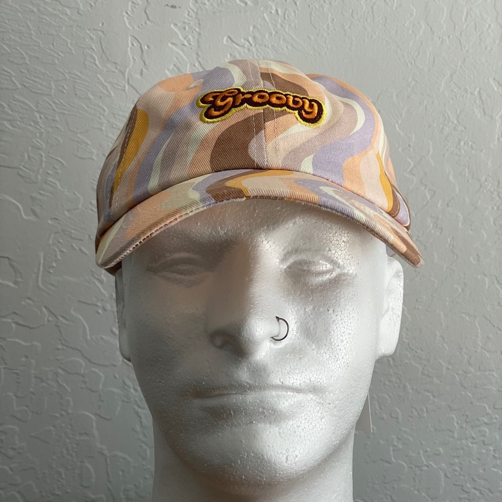 Urban Outfitters Groovy Psychedelic Baseball Cap NWT Adjustable Dad Hat‎ Retro